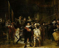 De nachtwacht (klik op schilderij voor meer uitleg)