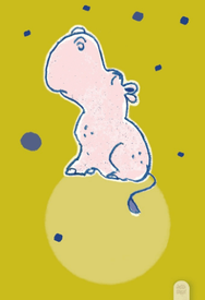 Nilpferd, Flusspferd - grün solo bei Redbubble – Illustration Judith Ganter - Illustriertes Kopfkino für Alltagsoptimisten 