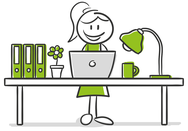 Einen aufgeräumten und ordentliches Büro und Arbeitszimmer steigert die Konzentration