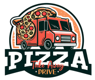 Pizza drive truck logo