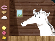 het paard voederen