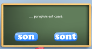 vul de zin aan met son of sont