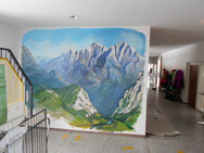 Auftragsmalerei der Nationalpark - Partnerschule NMS Admont