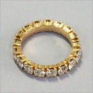 750カルティエのダイヤモンドリング修復