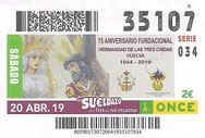 CUPÓN DIÁRIO DE LA O.N.C.E. - Nº 35107 - 20 - ABR. 19 (0,40€).