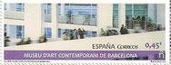 SELLO ESPAÑA - 2.016 - MUSEU D`ART CONTEMPORANI DE BARCELONA - 0,45 CÉNTIMOS DE EURO - COLOR MULTICOLOR - EDIFIL NÚMERO 5035 (SELLO **NUEVO SIN SEÑAL DE FIJASELLOS) 0,75€. 