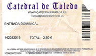 ENTRADA/TICKET - CATEDRAL (TOLEDO) USADA (2€).