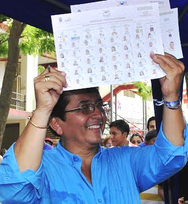 Jorge Zambrano Cedeño, alcalde electo de Manta, Ecuador.