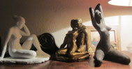 sculpture femme couple nu