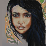 Femme afghane - Pastel - Joelle Poret