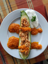 gevulde courgette met seitan