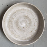 Handmade ceramic white speckled bowl