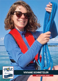 Viviane Schnetzler, engagierte Skipperin und Nautik-Expertin, bereit für praxisnahe Segel- und Hochseeschein-Ausbildung.