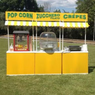 Noleggio carretti food zucchero filato e popcorn per feste a Roma