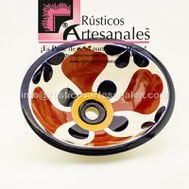 <img src="Ovalín Especial Ovalado Sevilla 1.jpg" alt=" Ovalín Especial Ovalado decorado mexicano Eclipse pintado a mano para sobre Poner hecho en México 100% a mano" />