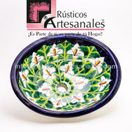 <img src="Ovalín Tradicional Ovalado Especial Alcatráz Estrella.jpg" alt=" Ovalín Especial Ovalado decorado mexicano Alcatráz Estrella pintado a mano para sobre Poner hecho en México 100% a mano" />