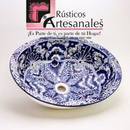 <img src="Ovalín Talaverado Ovalado AO-6012.jpg" alt=" Ovalín Talavereado Ovalado decorado mexicano AO-6012 pintado a mano para sobre Poner hecho en México 100% a mano" />