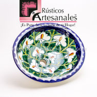 <img src="Ovalín Especial Ovalado Alcatraces 1.jpg" alt=" Ovalín Especial Ovalado decorado mexicano Alcatraces 1 pintado a mano para sobre Poner hecho en México 100% a mano" />