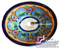 <img src="Ovalín Elaborado Ovalado María-Juana.jpg" alt=" Ovalín Elaborado Ovalado decorado mexicano María-Juana pintado a mano para sobre Poner hecho en México 100% a mano" />