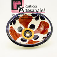 <img src="Ovalín Especial Ovalado Sevilla 1.jpg" alt=" Ovalín Especial Ovalado decorado mexicano Eclipse pintado a mano para sobre Poner hecho en México 100% a mano" />
