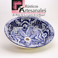 <img src="Ovalín Talaverado Ovalado AO-6012.jpg" alt=" Ovalín Talavereado Ovalado decorado mexicano AO-6012 pintado a mano para sobre Poner hecho en México 100% a mano" />