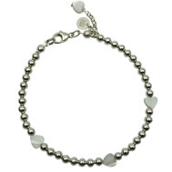 Damen-Armband 925 Silber weiße Perlmuttherzen Valentinstag MamaArmband Valentinstagsgeschenk Valetinsgeschenk Damenarmband online kaufen  86544624568 