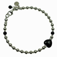 Damen-Armband Perle Silber 925 Onyxherz Onyxperlen Valetinsarmband MamaArmband Valentinsgeschenk Damenarmband online kaufen a-0268