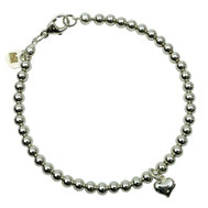 Damenarmband Silber mit Herz, Silberarmband mit Herzanhänger, Armband zum Valentinstag, Valentinsgeschenk
