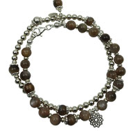 86544624223 Damen-Armband-Set Mondstein, Silber 925, Chakra-Anhänger