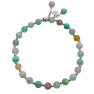 Damen Armband Amazonit Silber 925 Sommerarmband Kettchen Silber 925