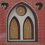 Dreidimensionales Lasergeschnittenes Bild Titel Kirchenfenster