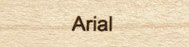 Lasergravur auf Holzring, Schriftart Arial