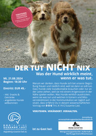 DOGTALKING SUSANNE LAST SOMMERTOUR VORTRAG Jugenheim - Der tut NICHT nix.