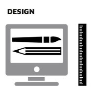 Durch klick auf diesen Button gelangst Du zur Rubrik Designleistungen