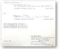 contrat entretien chaudière de SOS GAZ de 1969