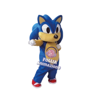 Mascotte Sonic festa bambini Roma