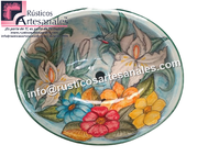 <img src="Ovalín Artístico Ovalado MY-551.jpg" alt=" Ovalín Artísitico Ovalado decorado mexicano MY-551 pintado a mano para sobre Poner hecho en México 100% a mano" />