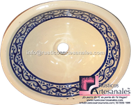 <img src="Ovalín Especial Ovalado Greca Azul.jpg" alt=" Ovalín Especial Ovalado decorado mexicano Greca Azul pintado a mano para sobre Poner hecho en México 100% a mano" />