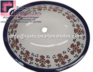 <img src="Ovalín Tradicional Ovalado Guía Sevilla.jpg" alt=" Ovalín Tradicional Ovalado decorado mexicano Guía Sevilla con punto Amarrilo pintado a mano para sobre Poner hecho en México 100% a mano" />