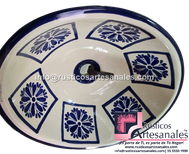 <img src="Ovalín Tradicional Ovalado Daysi con Pistilos y Marco Azul .jpg" alt=" Ovalín Tradicional Ovalado decorado mexicano Daysi con Pistilos y Marco Azul pintado a mano para sobre Poner hecho en México 100% a mano" />