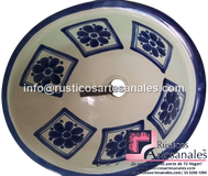 <img src="Ovalín Tradicional Ovalado Daysi May Azul.jpg" alt=" Ovalín Tradicional Ovalado decorado mexicano Daysi May Azul pintado a mano para sobre Poner hecho en México 100% a mano" />