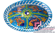 <img src="Ovalín Elaborado Ovalado Peces.jpg" alt=" Ovalín Elaborado Ovalado decorado mexicano Peces pintado a mano para sobre Poner hecho en México 100% a mano" />