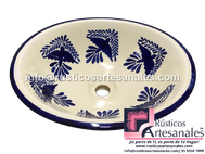 <img src="Ovalín Tradicional Ovalado Golondrina con Ramo Azul.jpg" alt=" Ovalín Tradicional Ovalado decorado mexicano Golondrina con Ramo Azul pintado a mano para sobre Poner hecho en México 100% a mano" />