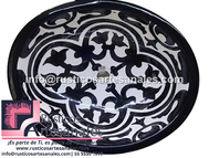 <img src="Ovalín Tendencia Ovalado Miranda Claro-Obscuro.jpg" alt=" Ovalín Tendencia Ovalado decorado mexicano Miranda Claro-Obscuro pintado a mano para sobre Poner hecho en México 100% a mano" />