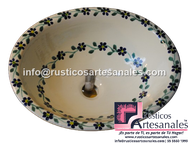 <img src="Ovalín Tradicional Ovalado Guía Violets Azul.jpg" alt=" Ovalín Tradicional Ovalado decorado mexicano Guía Violets Azul pintado a mano para sobre Poner hecho en México 100% a mano" />
