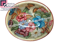 <img src="Ovalín Artístico Ovalado MY-550.jpg" alt=" Ovalín Artísitico Ovalado decorado mexicano MY-550 pintado a mano para sobre Poner hecho en México 100% a mano" />