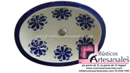 <img src="Ovalín Tradicional Ovalado Daysi con Pistilos Azul.jpg" alt=" Ovalín Tradicional Ovalado decorado mexicano Daysi con Pistilos Azul pintado a mano para sobre Poner hecho en México 100% a mano" />