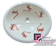 <img src="Ovalín Especial Ovalado Lagartija Terracota.jpg" alt=" Ovalín Especial Ovalado decorado mexicano Lagartija Terracota pintado a mano para sobre Poner hecho en México 100% a mano" />
