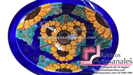<img src="Ovalín Especial Ovalado Girasol Fondo Azul Deslavado.jpg" alt=" Ovalín Especial Ovalado decorado mexicano Girasol Fondo Azul Deslavado pintado a mano para sobre Poner hecho en México 100% a mano" />