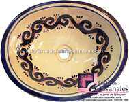 <img src="Ovalín Especial Ovalado Greca Azul Terracota.jpg" alt=" Ovalín Especial Ovalado decorado mexicano Greca Azul Terracota pintado a mano para sobre Poner hecho en México 100% a mano" />